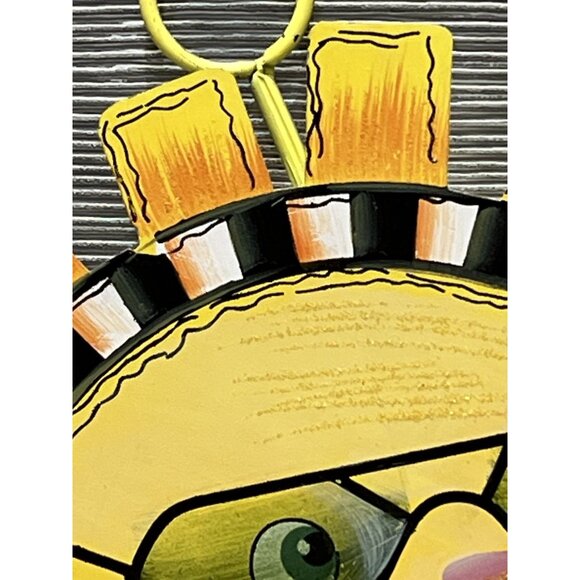 Summer Sun Round Top Collection Wall Hanging Sunshine Sunglasses 7.5” MetL Tin - Picture 2 of 8